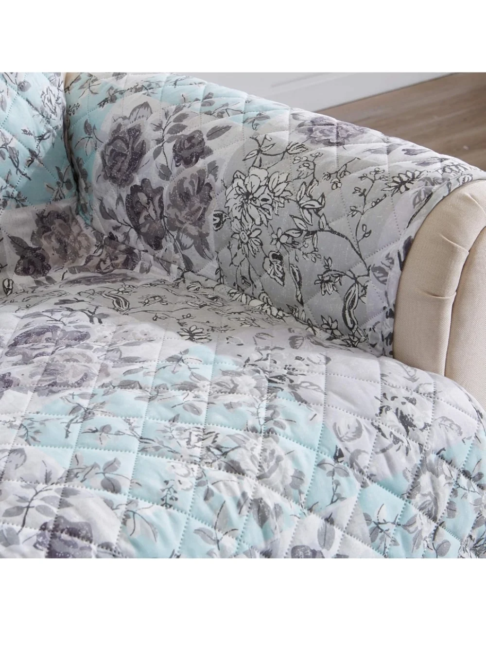 Reversible Floral Patchwork Furniture Protector